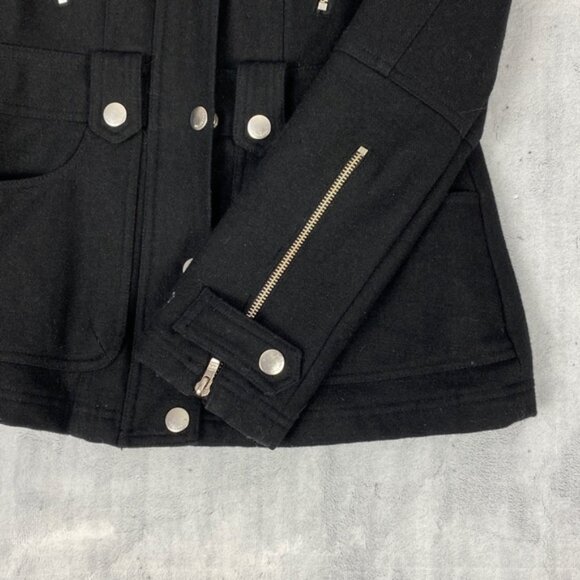 Billabong Black Wool Feel Jacket With Removable Sherpa Lining Womens Small - Picture 6 of 12